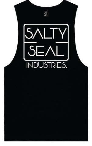 Salty Seal Singlet Black