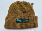 Brown "SALTY SEAL" Waffle Beanie